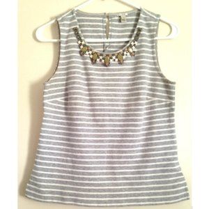 J Crew jewel trimmed cotton tank xs